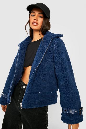 Teddy Pu Trim Aviator navy