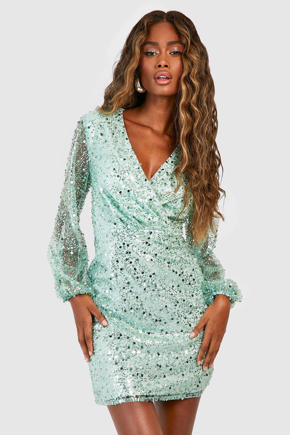 Mint green sale dress casual