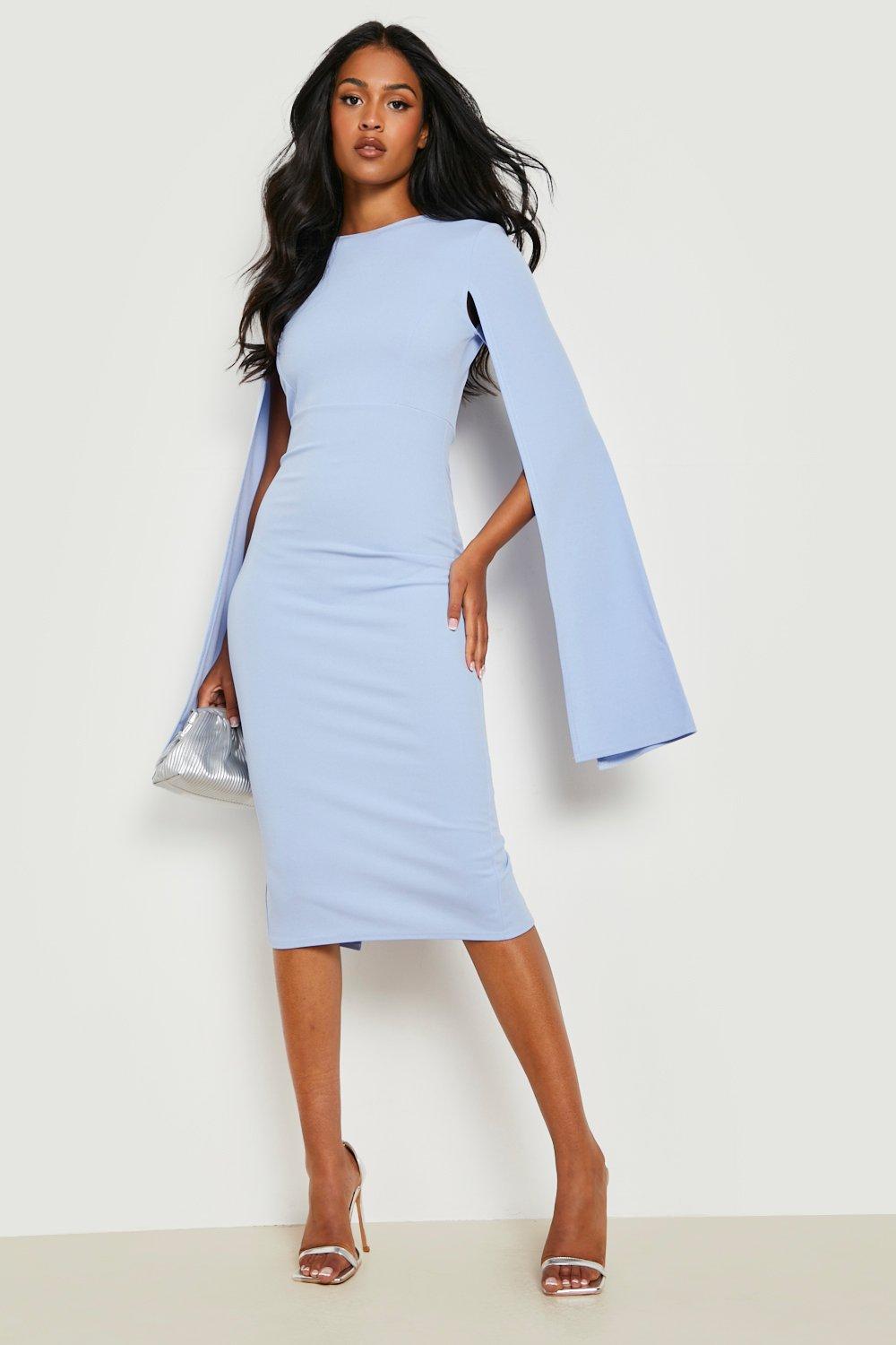 Open-back Dress - White/blue floral - Ladies | H&M US