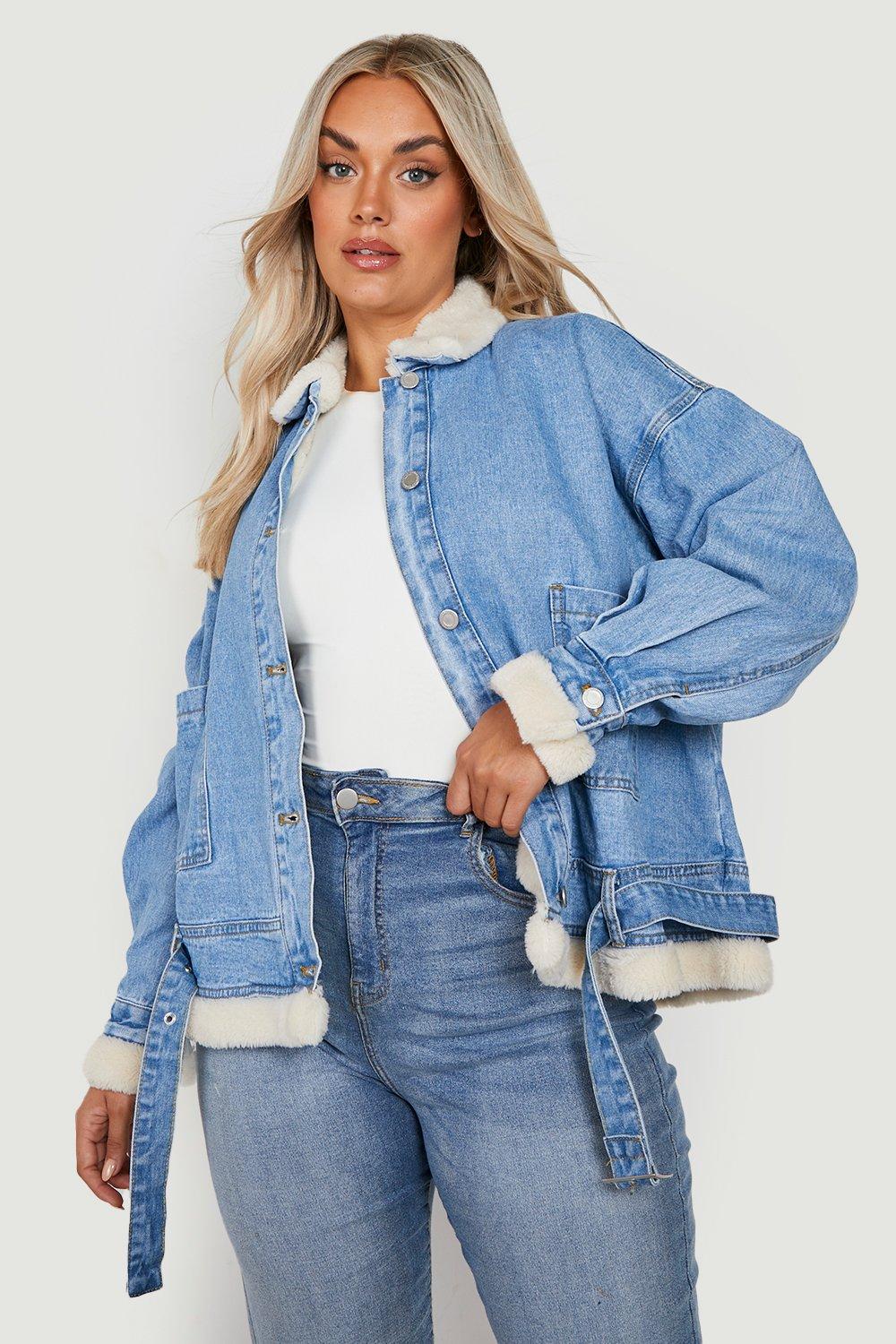 oversized denim jacket size 22