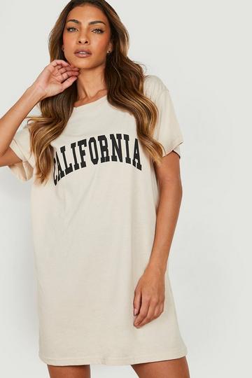 California T-shirt Dress stone