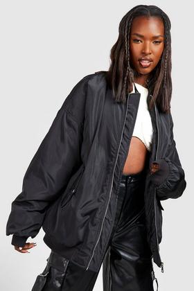 Women's Quilted Oversized Bomber Jacket