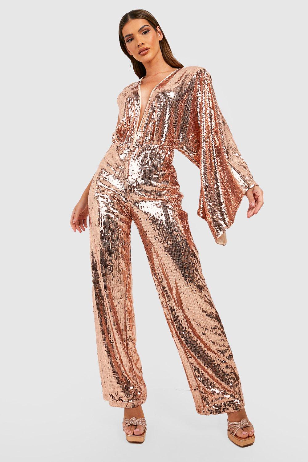 gold jumpsuits for women