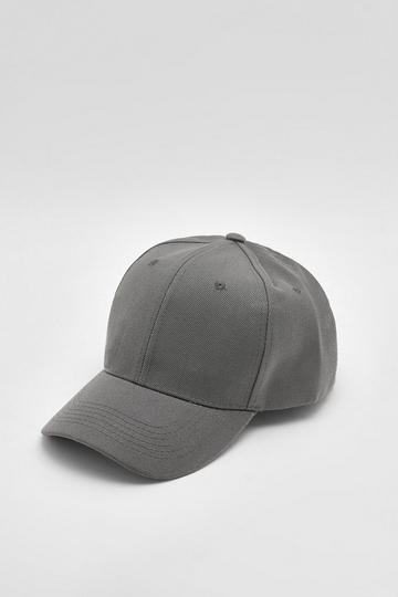 Grey Plain Dark Grey Baseball Cap
