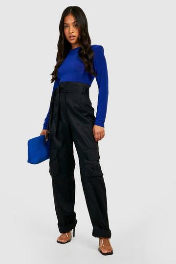 Cargo pants with belt | boohoo UK Cargo Pants With Belt | Boohoo Uk