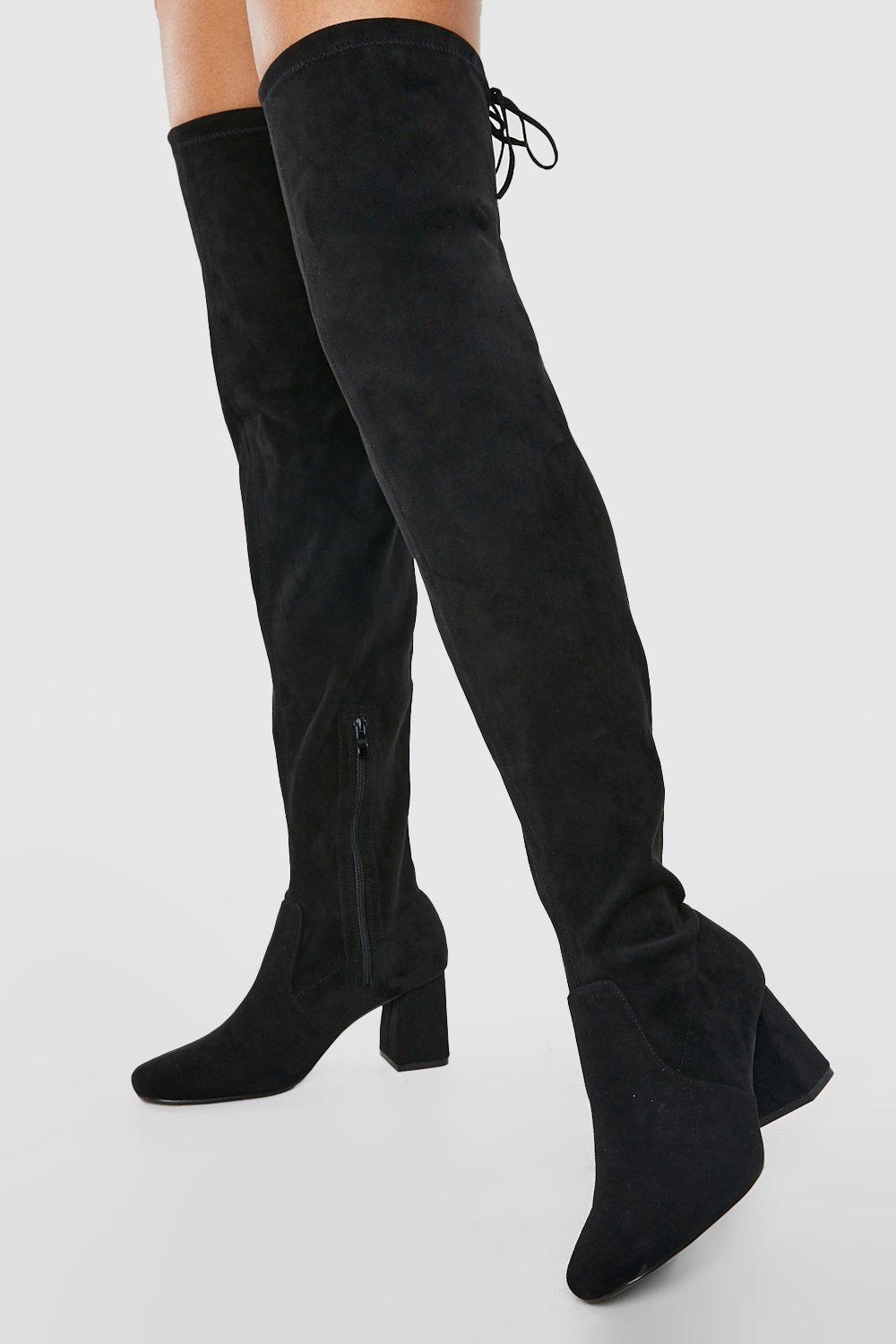 Extra petite over the best sale knee boots