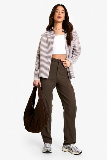 Tall Wide Leg Relaxed Cargo Trouser forest