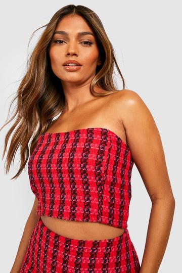 Red bandeau tops