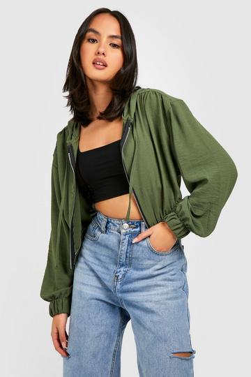 Khaki jackets | boohoo UK