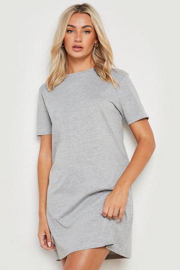 Basic T-shirt Dress grey marl