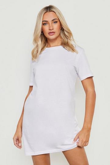White Basic T-shirt Dress