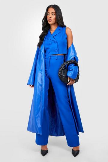 Tall Double Breasted Waistcoat cobalt