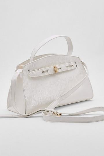 White Structured Cross Body Bag