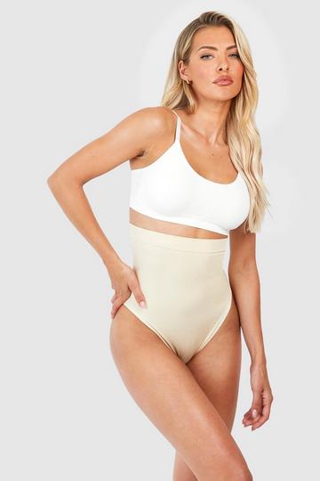 Seamless High Waisted Support Shaping Pantiess nude