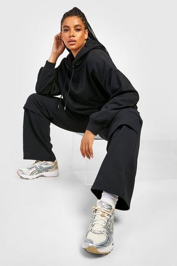 Plus Cargo Pocket Straight Leg Jogger black