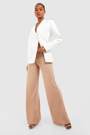 Tall Extreme Wide Leg High Waist Trousers stone