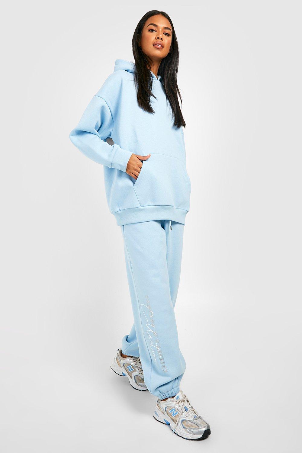 light blue joggers womens