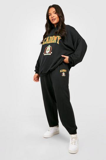Black Plus Academy Half Zip Sweater Tracksuit