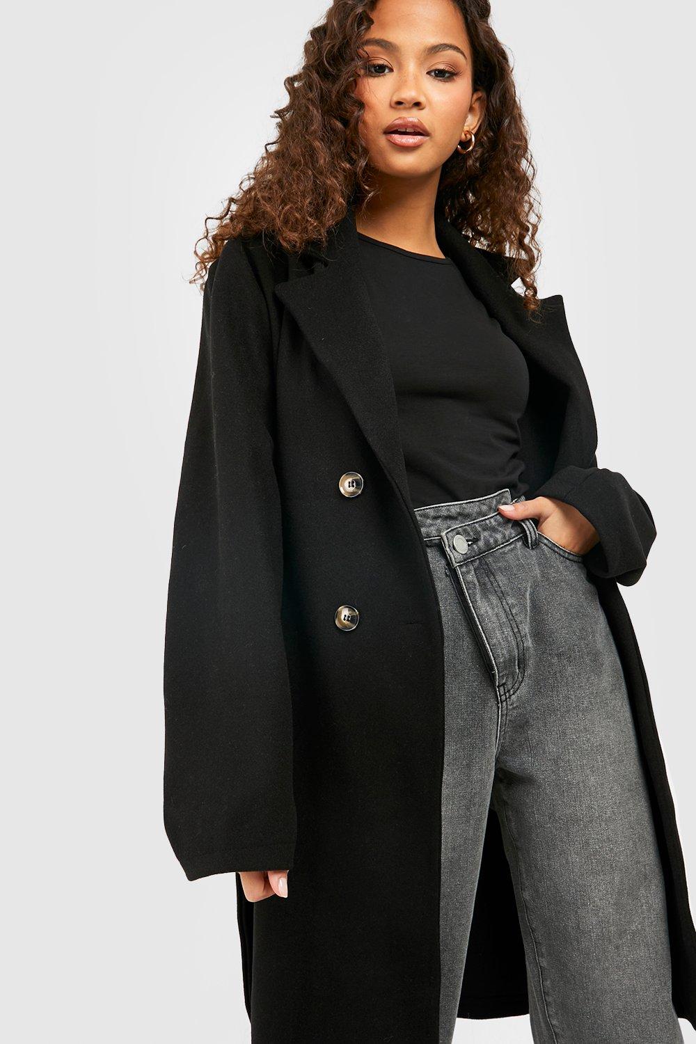 Single breasted clearance black coat