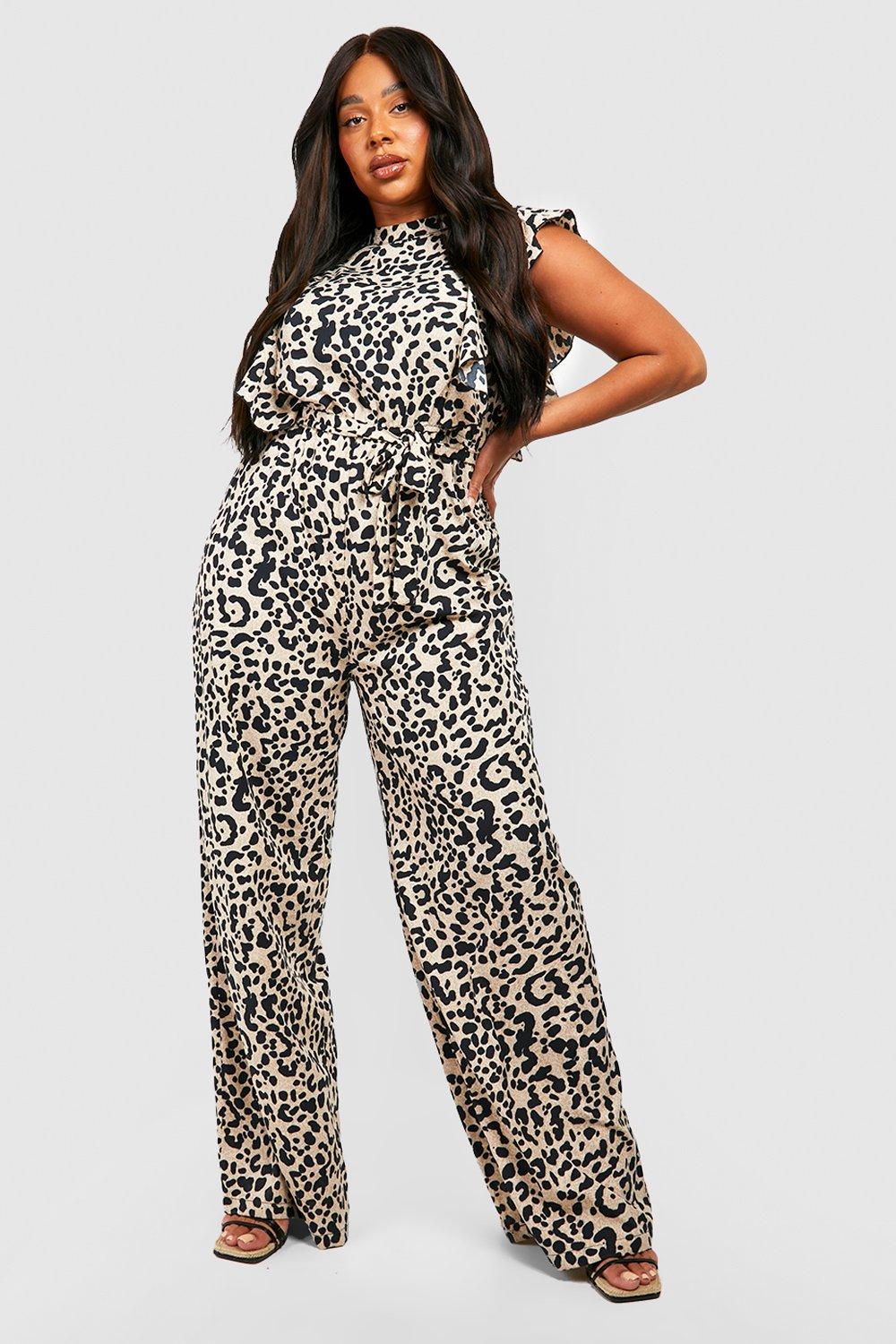 Leopard print on sale mini skirt jumpsuit