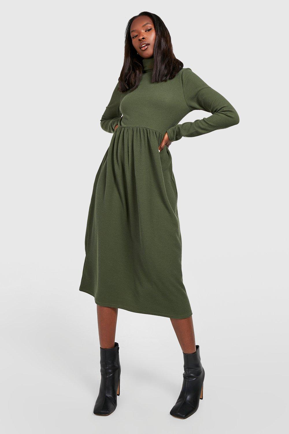 Long sleeve clearance khaki dress