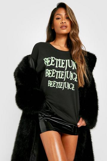 Halloween Beetlejuice Slogan License T-Shirt black