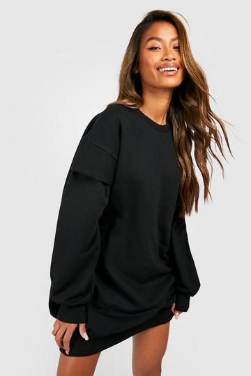 Oversized Sweatshirt Dress black