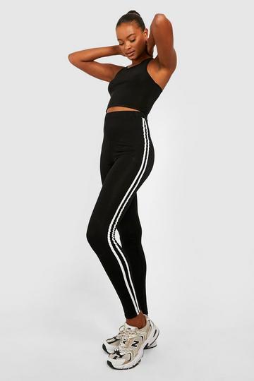 Tall Side Stripe Running Leggings black