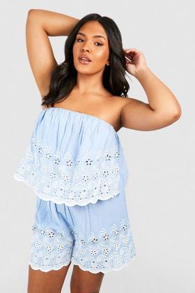 Plus Floral Wrap Skort Romper