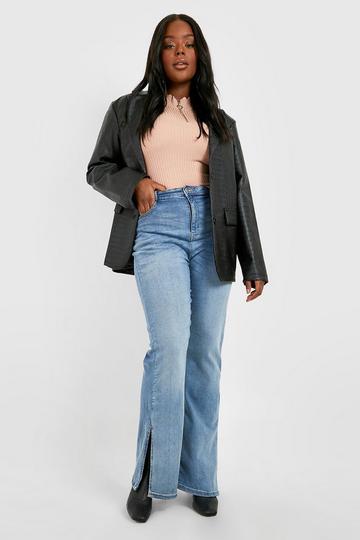 Plus Half Zip Knitted Jumper dusty pink
