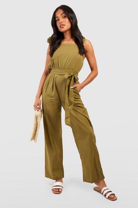 Petite Damask Sequin Bandeau Jumpsuit