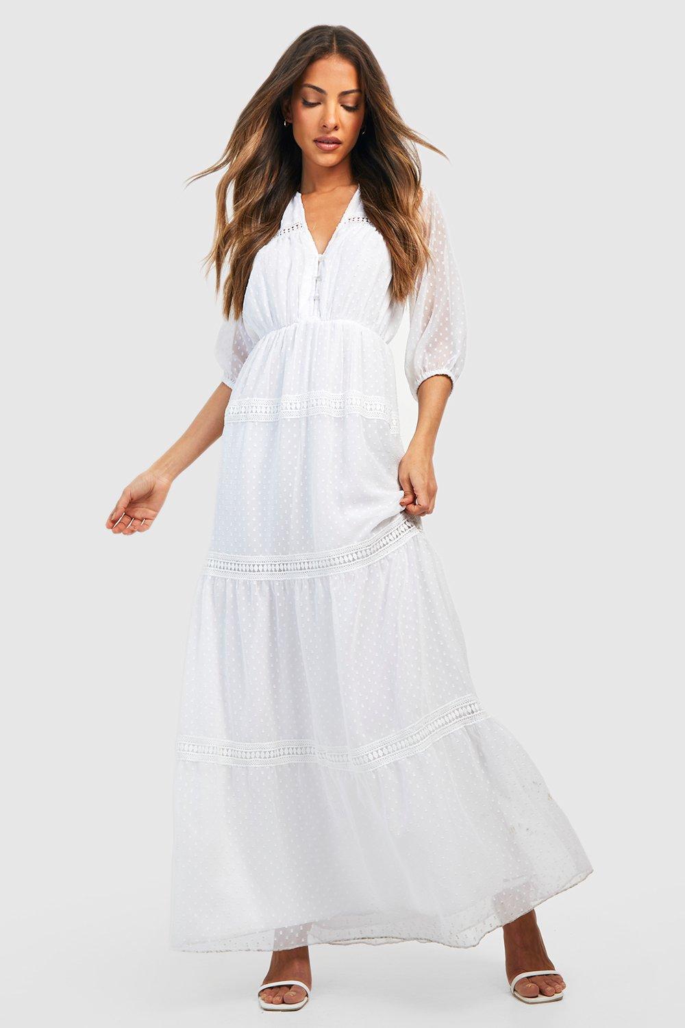 Casual ivory 2024 maxi dress