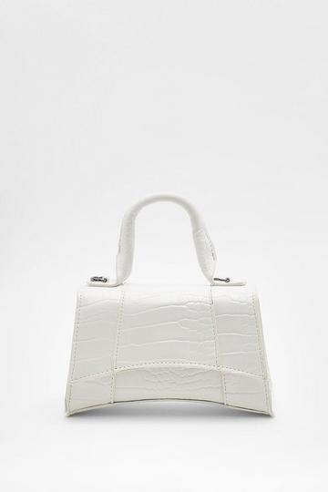 White Croc Curve Grab Bag