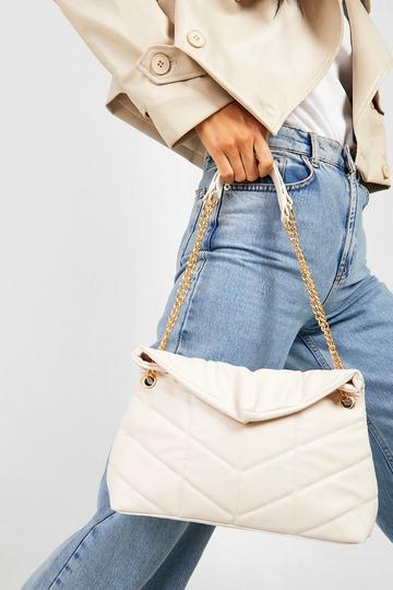 White Slouchy Cross Body Bag