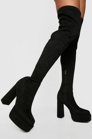 Black platform boots | boohoo UK