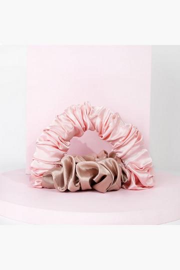Brushworks Heatless Curling Scrunchie pink