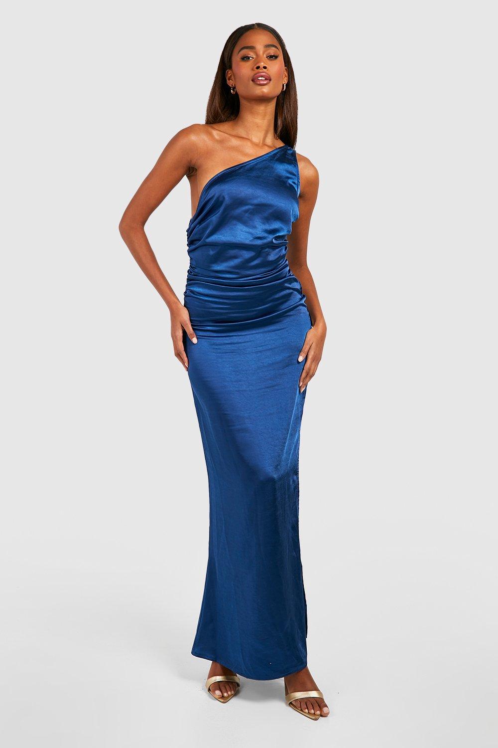 Navy on sale silk gown