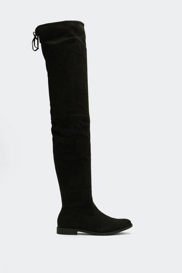 Give It All You'Ve Got Thigh-High Boot black