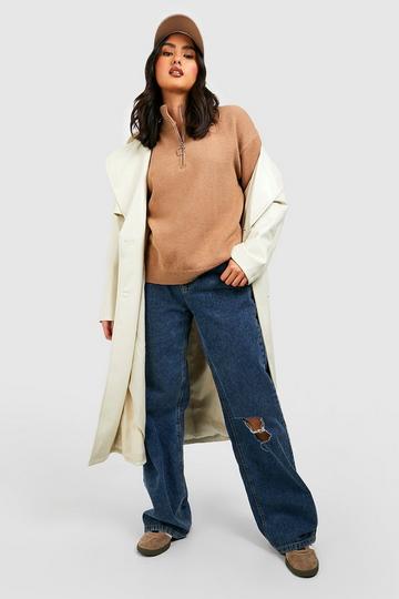 Half Zip Jumper camel