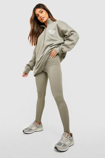 PrettyLittleThing, Pants & Jumpsuits, Pale Grey Structured Contour Rib  Cuffed Detail Leggings