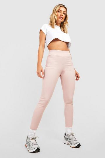 Seamless High Waisted Contour Ribbed Leggings taupe