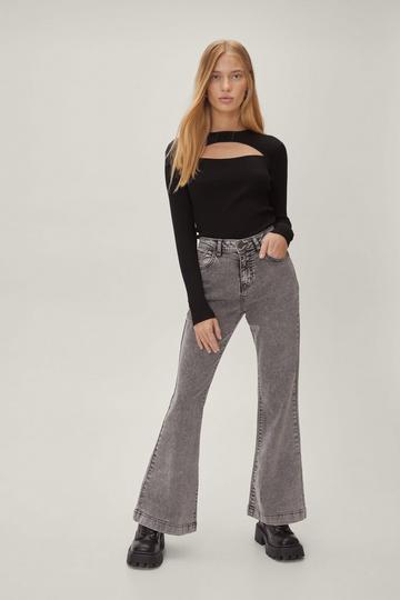 Petite flare jeans | boohoo UK