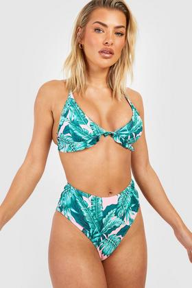 Plus Deep Scoop High Waisted Bikini