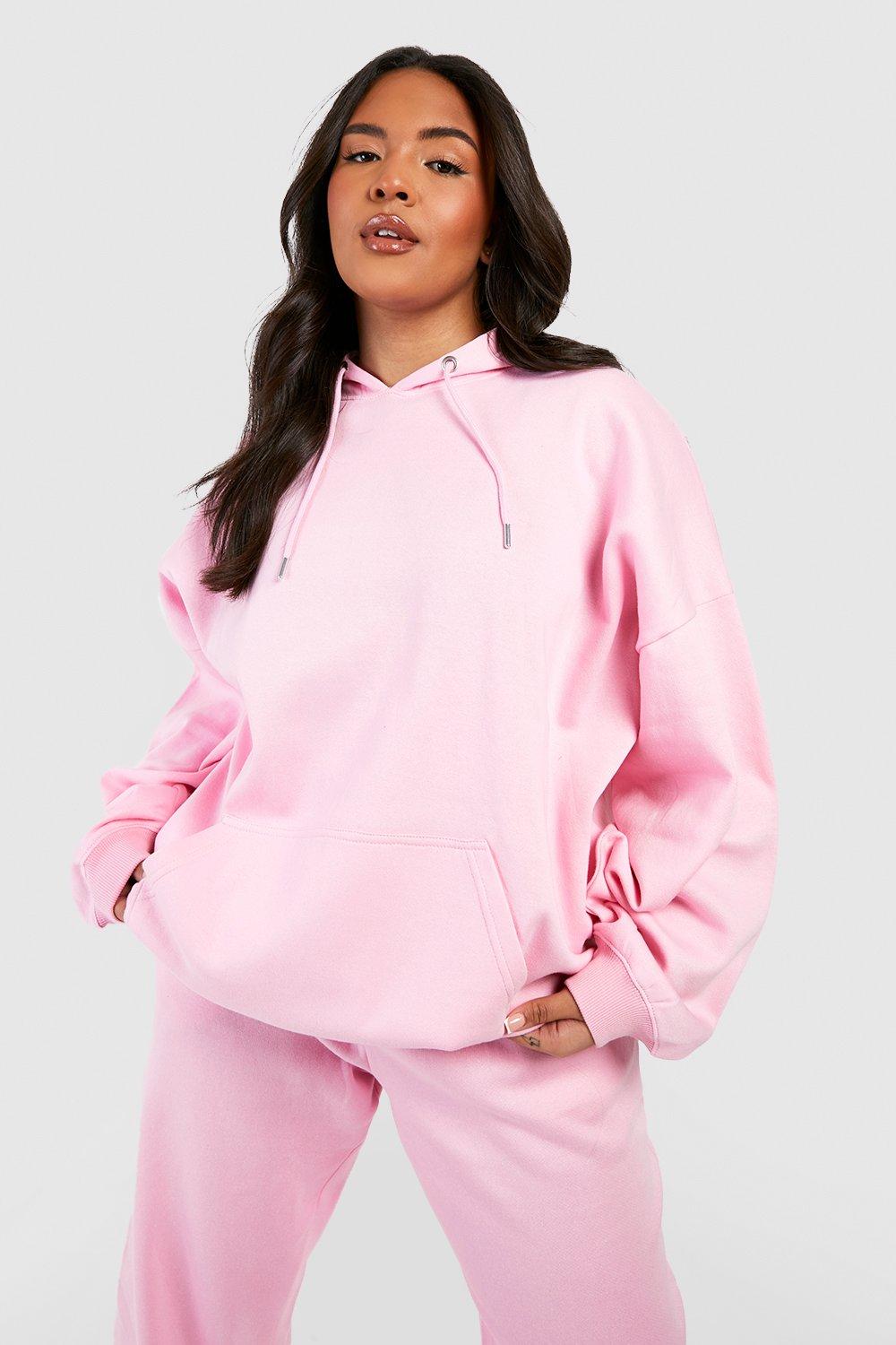 Pink Color Block Patchwork Oversized Hoodie | boohoo