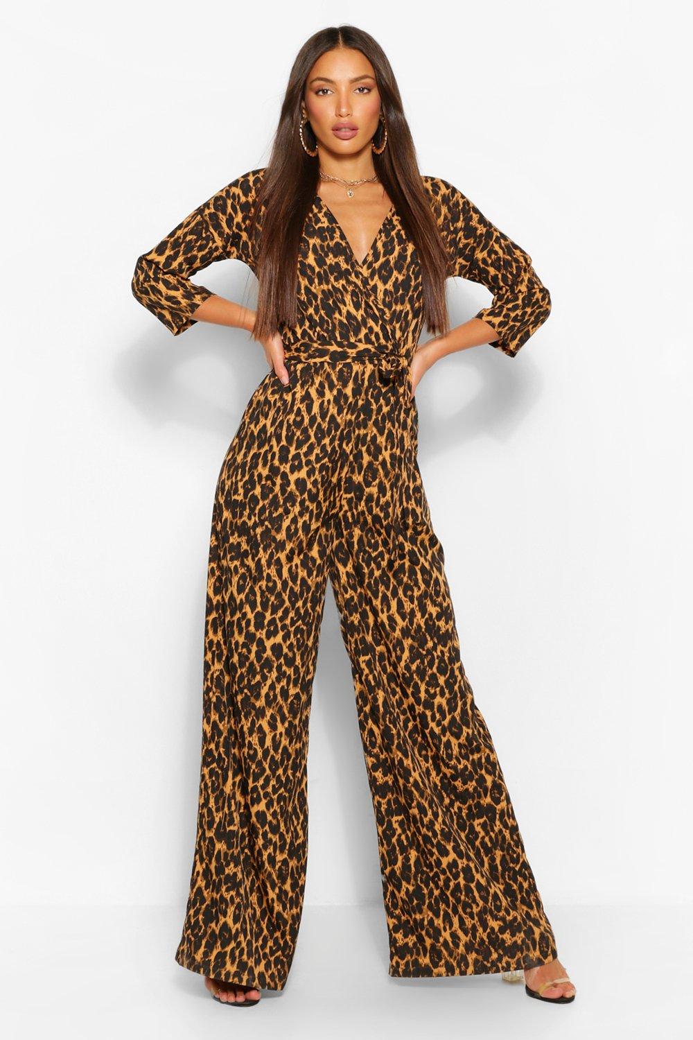 leopard print tank jumpsuit