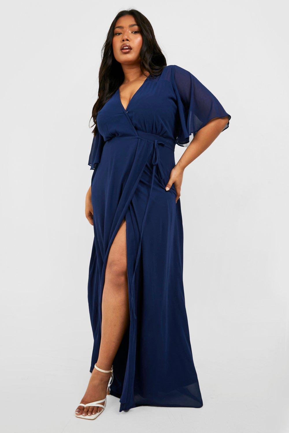 Plus size navy sales bridesmaid dresses uk