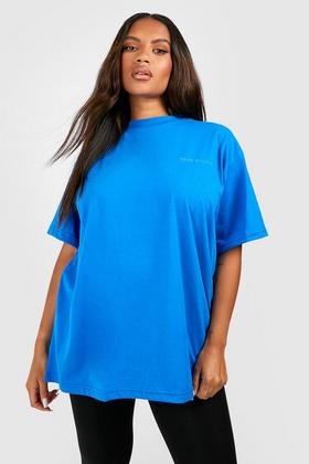 Plus Size Royal Blue Oversized T-Shirt