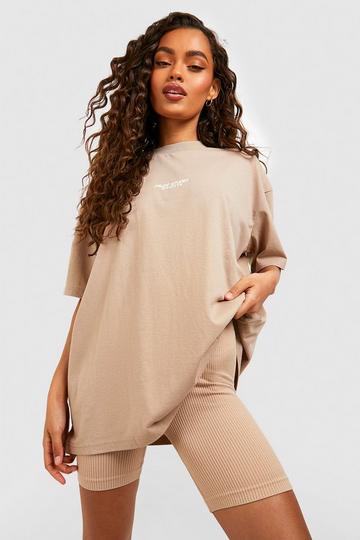 Seamless Contour Ribbed Cycling Short taupe