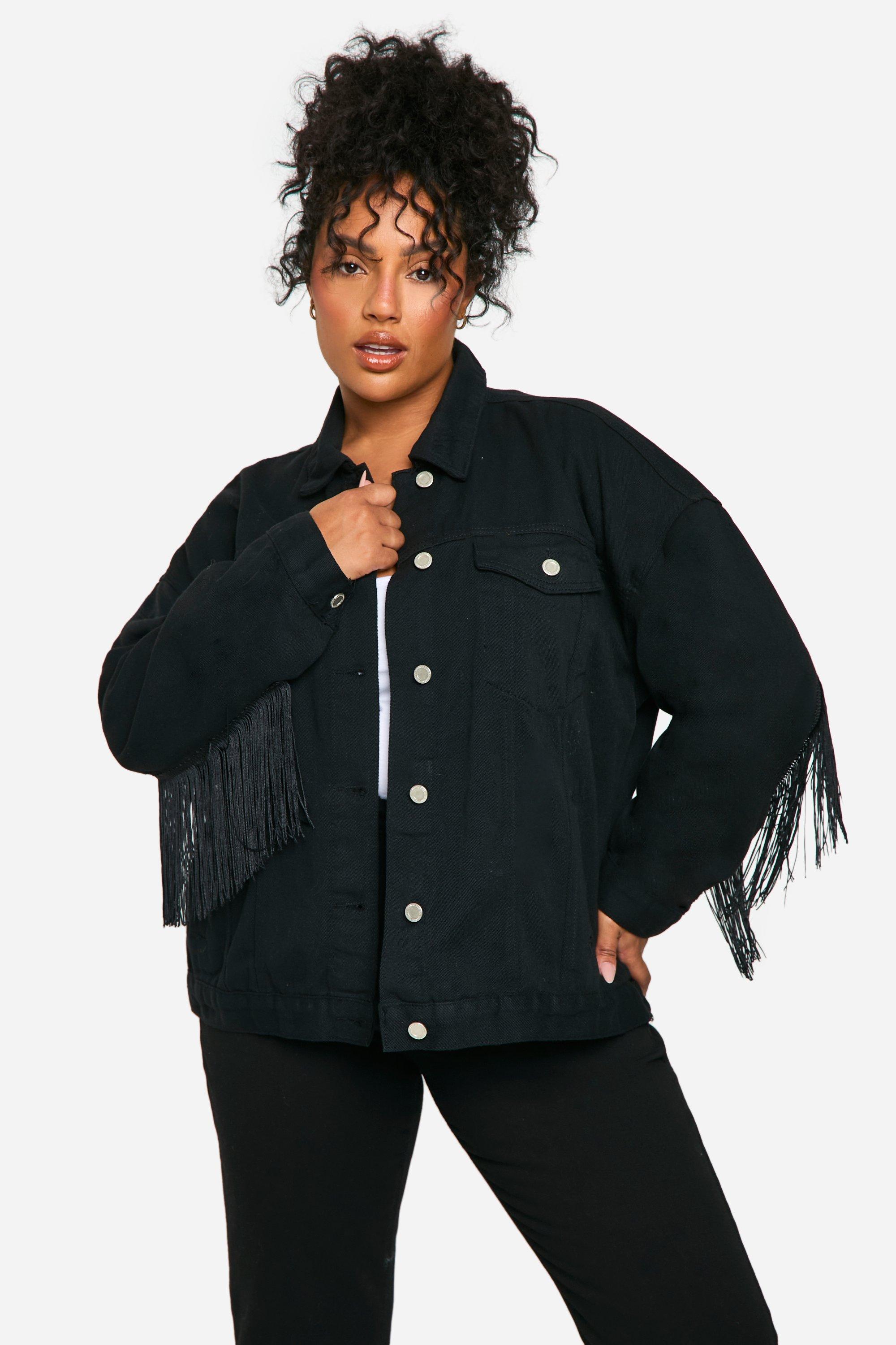 Black denim best sale jacket longline