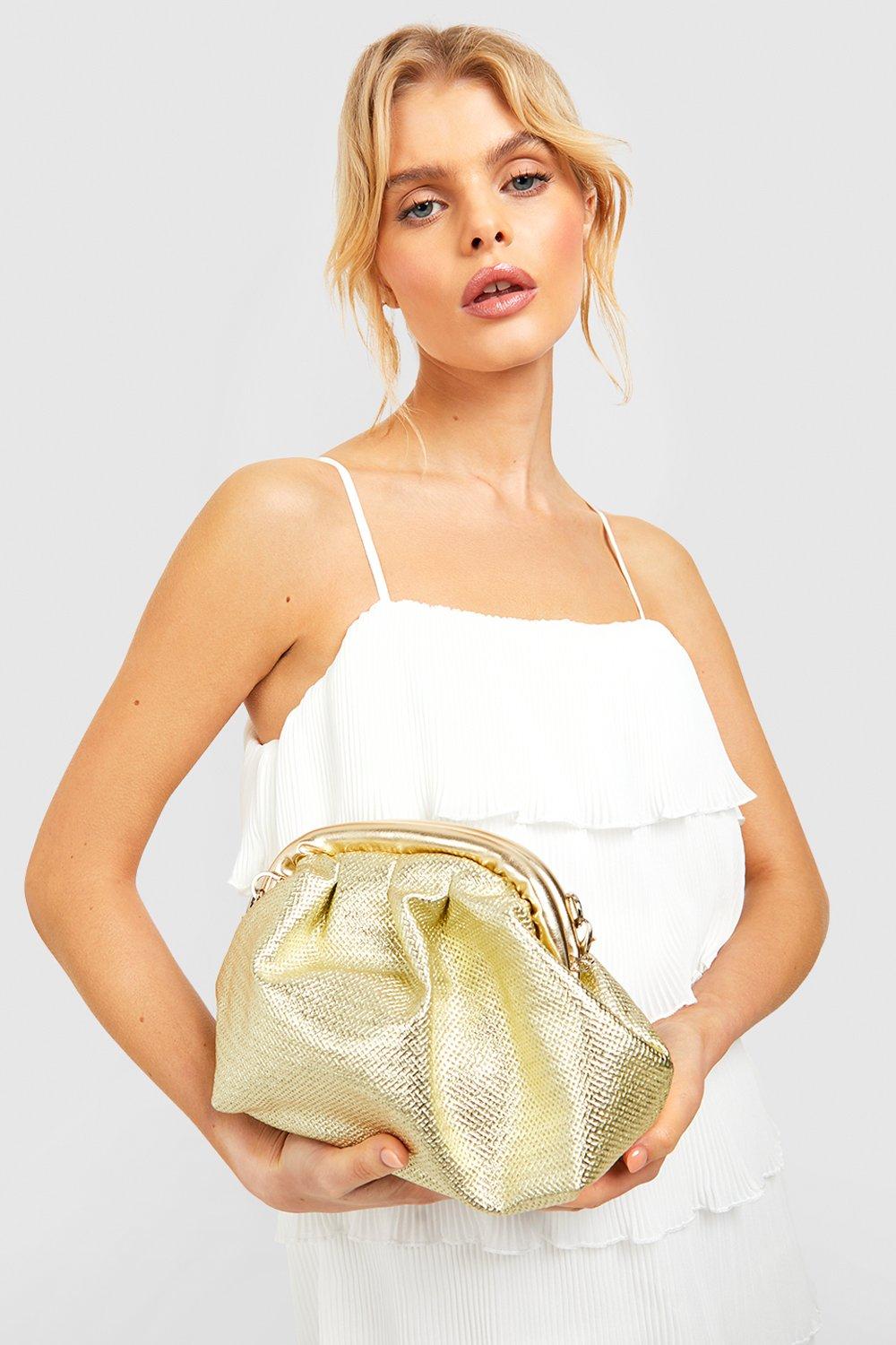 Gold Bags Gold Clutch Bags boohoo UK